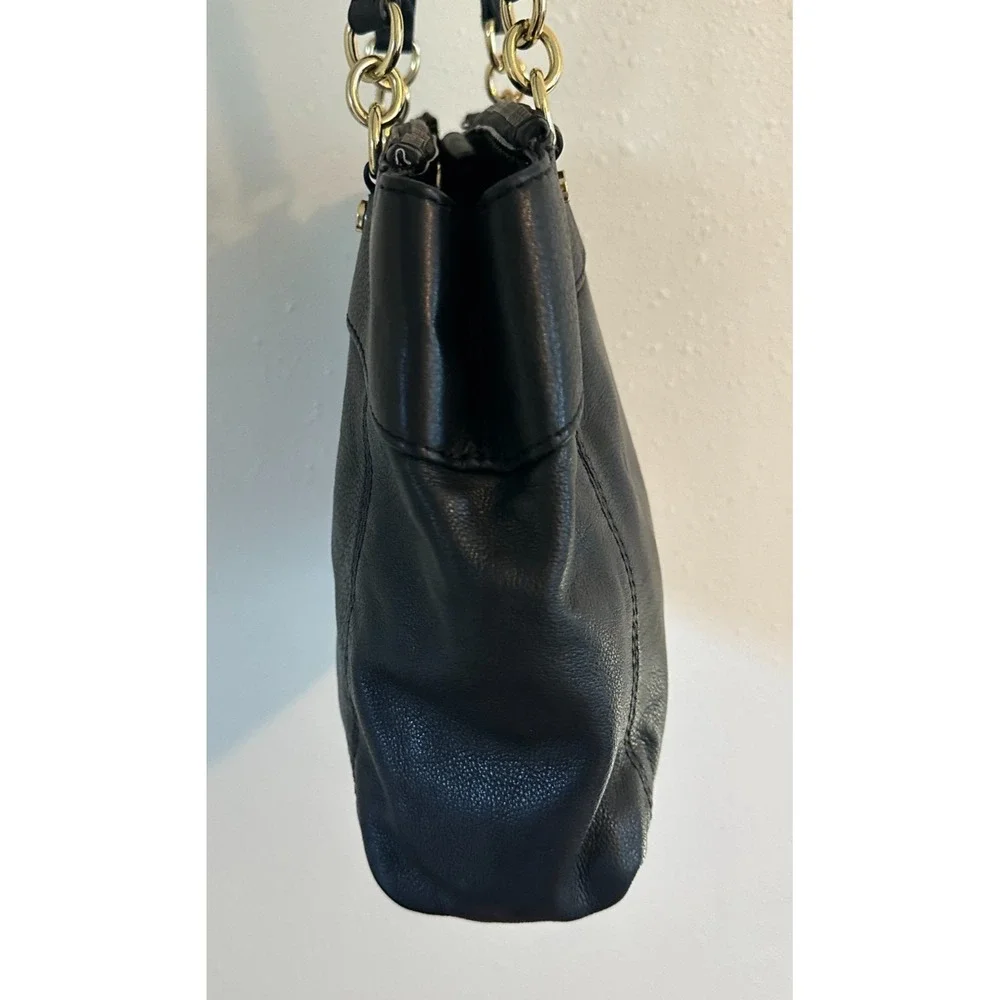 American Leather Co. Taylor Triple‎ Entry Satchel Black Color Handbag